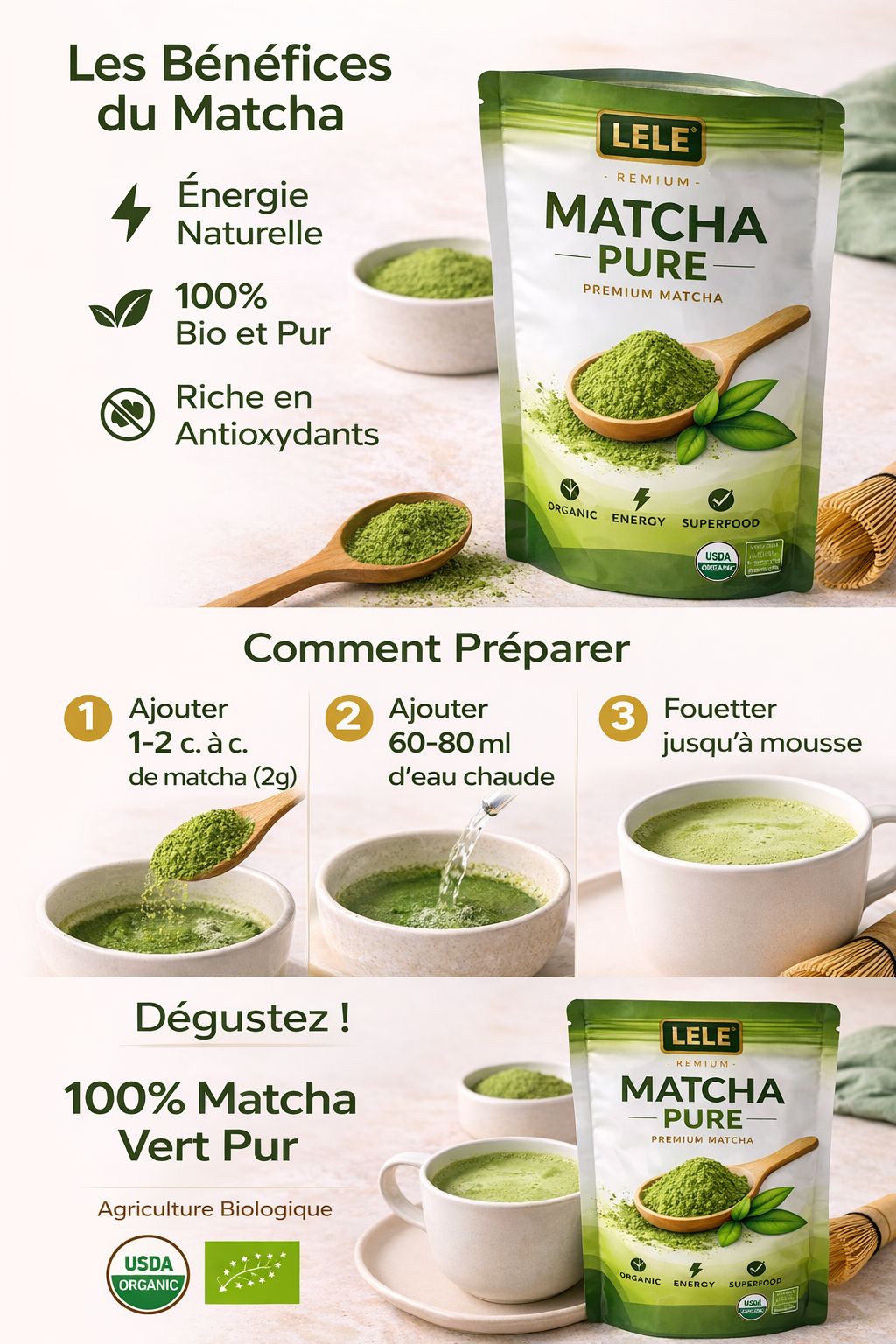 LELE Matcha PURE – Matcha de qualité cérémoniale - Image 2